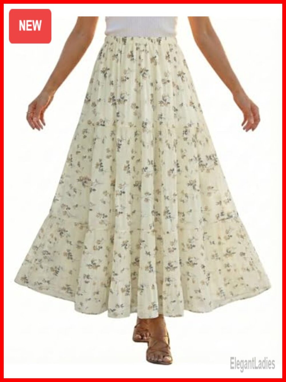 Chiffon Pleated Maxi Skirt High Waisted Flowy A-Line with Lining